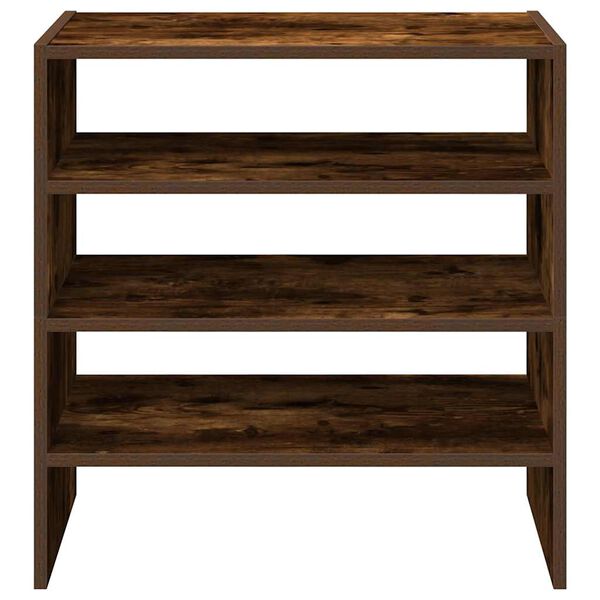 vidaXL Shoe Rack Set of 2 Smoked Oak Engineered wood Standard