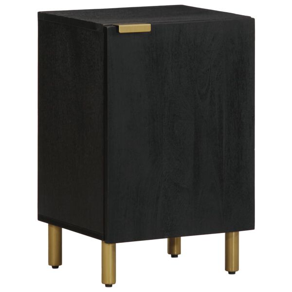 vidaXL Bathroom Cabinet Black Engineered Wood Compact Modern