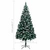 vidaXL Christmas Tree Green and white PVC, steel, plastic 83 in