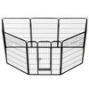 vidaXL Dog Playpen Black Powder-coated steel 31.5 x 39.4 in Durable