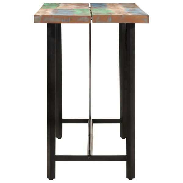 vidaXL Bar Table Mixed color Solid reclaimed wood and iron Large Durable