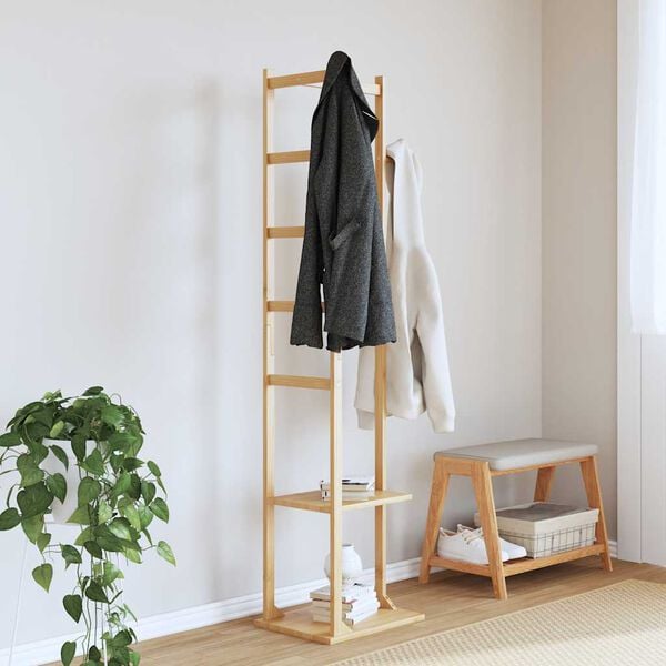 vidaXL Coat Stand Bamboo Tall and slim Coat Stand Rectangular