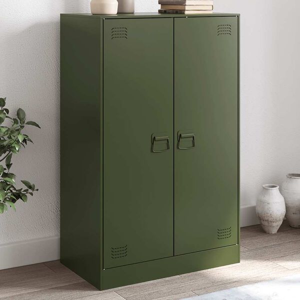 vidaXL Sideboard Olive Green Cold-rolled steel Medium Sideboard