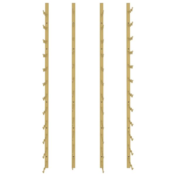 vidaXL Wall Mounted Wine Rack for 36 Bottles 2 pcs Gold Iron