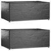vidaXL Garden Furniture Cover Set of 2 Black Polyethylene, aluminum