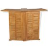 vidaXL Outdoor Bar Set Brown Solid Teak Wood Medium Foldable