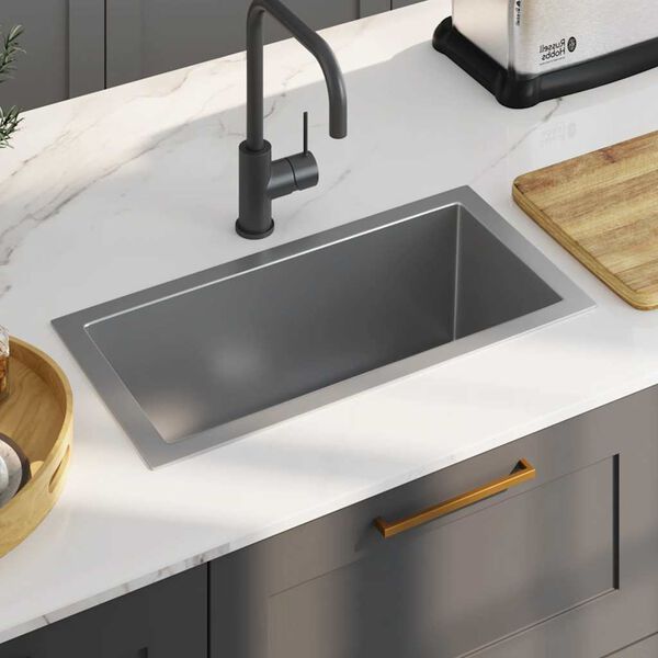 vidaXL Handmade Kitchen Sink Stainless Steel