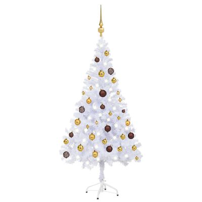 vidaXL Artificial Christmas Tree with LEDs&Ball Set 47.2" 230 Branches