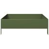 vidaXL Garden Raised Bed Olive green Steel Medium Decorative Inlays