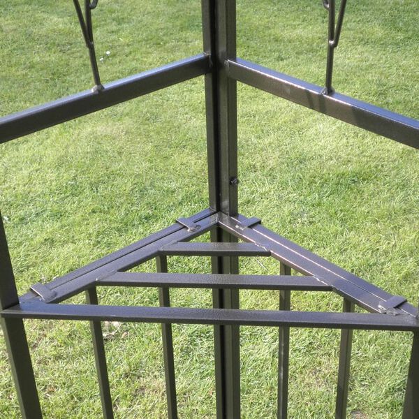 vidaXL Gazebo White Polyester fabric, Steel 9.8 x 13.1 feet Durable