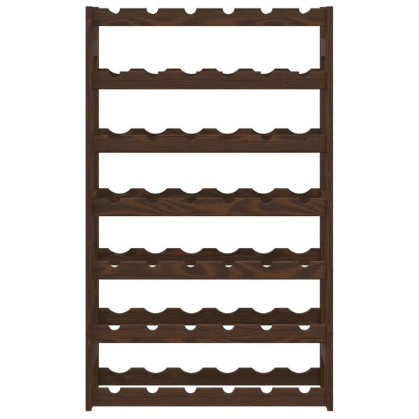 vidaXL Wine Rack for 42 Bottles Brown Solid Wood Pine