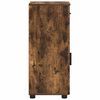 vidaXL Bathroom Cabinet with Door Smoked Oak 11.81 x 13.78 x 31.50 in