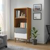 vidaXL Bookcase Brown Solid pine wood with UV varnish finish Medium