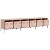 vidaXL TV Cabinet Pink Cold-rolled Steel Large TV Cabinet Rectangular