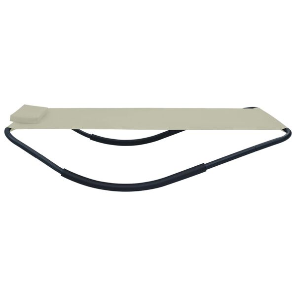vidaXL Patio Bed Cream 200 x 35.4 " Steel