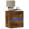 vidaXL Wall-mounted Bedside Cabinet Set of 2 Smoked oak Engineered wood