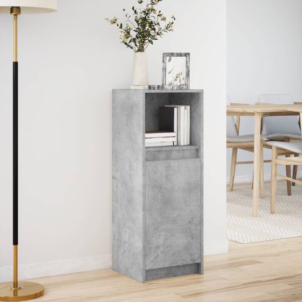 vidaXL Sideboard Concrete gray Engineered wood Sideboard Rectangular