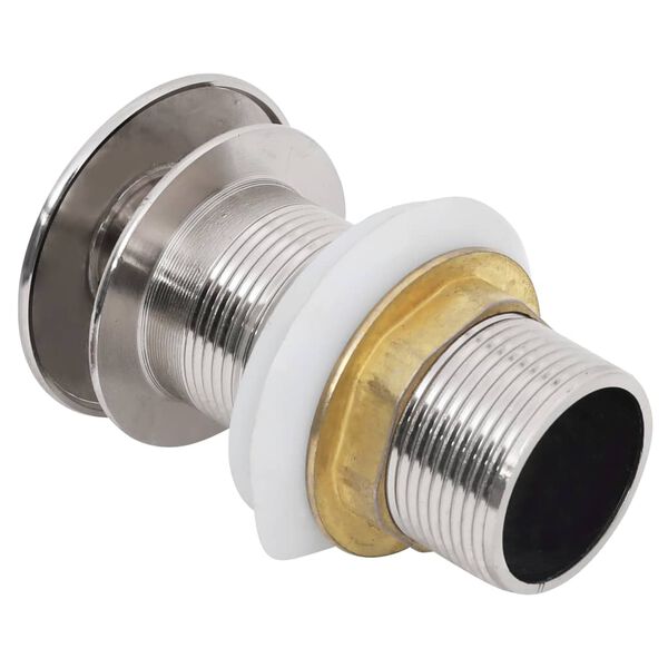 vidaXL Push Drain without Overflow Function Chrome 2.5x2.5x3.6"