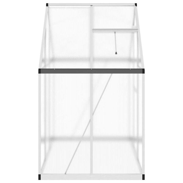 vidaXL Greenhouse Silver and transparent Aluminum, polycarbonate