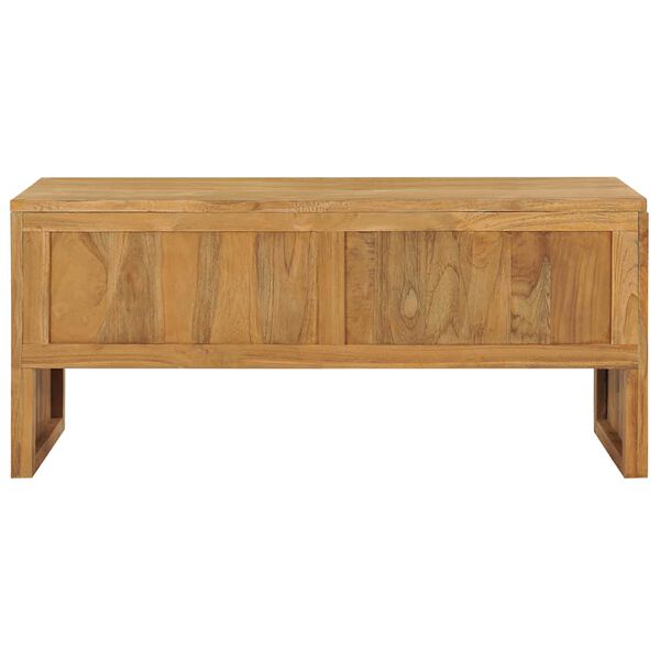 vidaXL TV Cabinet Natural Teak Solid Teak Wood Medium TV Cabinet