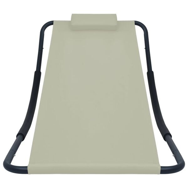 vidaXL Patio Bed Cream 200 x 35.4 " Steel