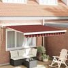 vidaXL Retractable Awning Red and black 137.80 x 98.43 in