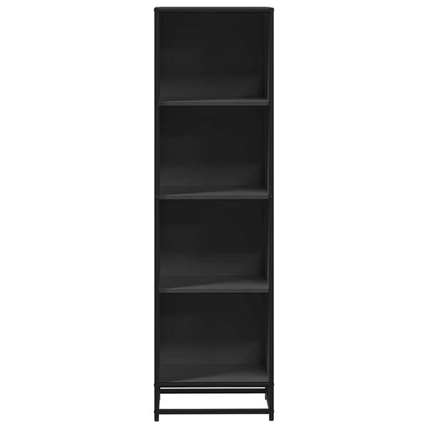 vidaXL Book Cabinet Black Engineered wood, Metal None Book Cabinet