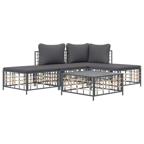 vidaXL Garden Lounge Set Anthracite, Dark Grey