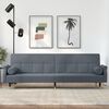 vidaXL Sofa Bed Dark Grey Velvet, plywood, metal Large
