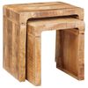 vidaXL Nesting Tables 2 pcs Brown 46 x 40 x 46 cm Solid Mango Wood