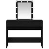 vidaXL Dressing Table with Drawer Black Oak 39.37 x 15.75 x 51.18 in