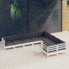 vidaXL Garden Lounge Set White and Anthracite
