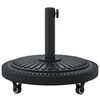 vidaXL Parasol Base Black Ø38-48 mm Polyethylene, concrete, and iron