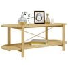 vidaXL Coffee Table Brown Engineered wood 43.3x18.9x15.7 in Storage