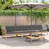 vidaXL Pallet Sofa Set Grey, Natural Wood Solid Acacia wood, 100% polyester