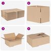 vidaXL Folding Box 50 pcs Natural 9.84 x 6.89 x 3.94 in Cardboard