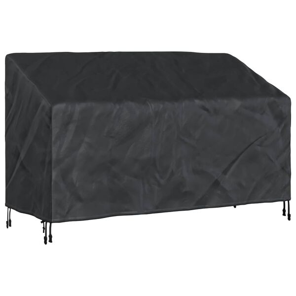 vidaXL Garden Bench Cover Black 65" x 27.6" x 25.6" / 37" 420D fabric