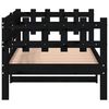 vidaXL Day Bed Black Solid pine wood Single Multi-Position Backrest