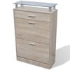 vidaXL Shoe Cabinet Oak Engineered wood Medium Shoe Cabinet