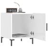 vidaXL Bedside Cabinet Set of 2 High gloss white Engineered wood, iron