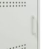 vidaXL Bedside Cabinet White Steel 14.2 x 15.4 x 19.9 in Bedside Cabinet