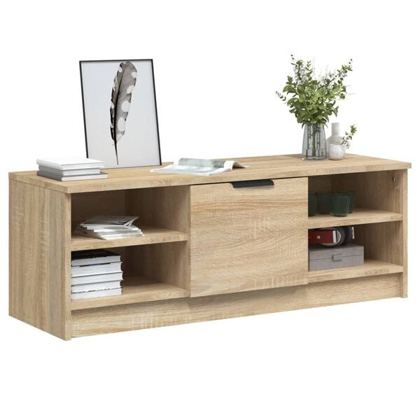 vidaXL TV Stand Sonoma Oak 40.2"x14"x14.4" Engineered Wood