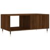 vidaXL Coffee Table Brown Oak Engineered Wood, Iron Medium Coffee Table