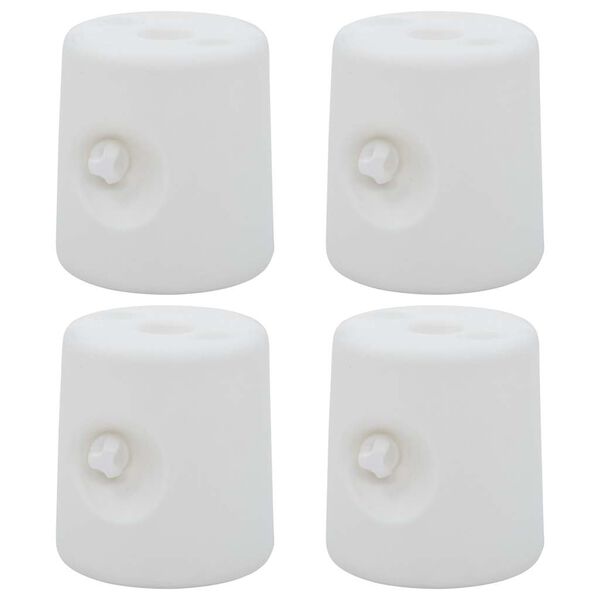 vidaXL Canopy Weight Set of 4 White PE (polyethylene) plastic Standard