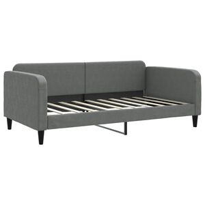 vidaXL Day Bed Dark Gray Polyester, Metal, Solid Wood, Plywood Twin