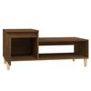 vidaXL Coffee Table Brown Oak Engineered wood, Eucalyptus wood Medium