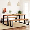 vidaXL Dining Set Natural wood Solid Acacia wood Large Durable