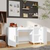 vidaXL Desk White Engineered wood 55.1 in x 19.7 in x 29.5 in Desk