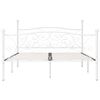 vidaXL Bed Frame White Metal, Plywood Super King Durable Bed Frame