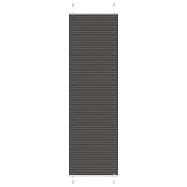 vidaXL Pleated Blind Black 100% Polyester 23.6x78.7 in